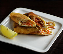 Блины с лососем