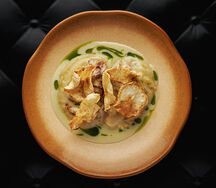 Цыплёнок с муссом из белых грибов