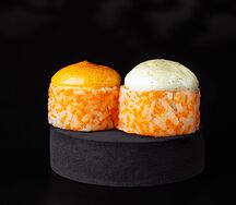 Запеченный ролл с креветкой