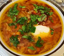 Борщ со сметаной