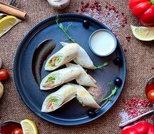 Рулетики с сёмгой и сливочным сыром