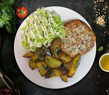 Котлета рубленая куриная с домашним картофелем