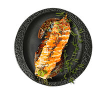 Баклажан с лососем и горгонзолой