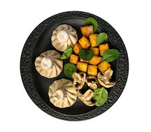 Хинкали с картофелем и грибами