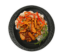 Курица по-тайски с японским рисом