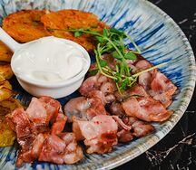 Картофельные драники с беконом