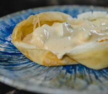 Блины с курицей и брокколи