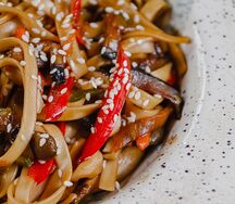 Удон с креветками