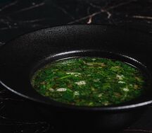 Суп из телятины со шпинатом