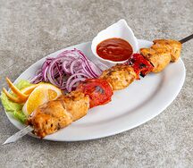 Шашлык куриный с овощами