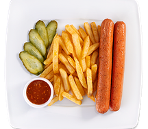 Сосиски с картофелем Фри