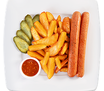 Сосиски с картофелем по-деревенски