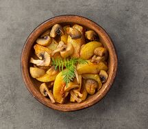 Жареный картофель с грибами