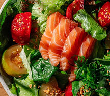 Сашими салат с лососем