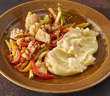 Бизнес-ланч Треска с овощами и пюре