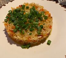 Рис отварной с овощами