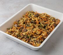 Салат с куриной печенью и грибами