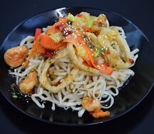 Лапша удон с морепродуктами