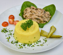 Строганов в сливочном соусе