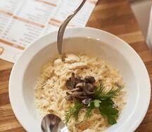 Паста с курицей и грибами