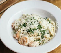 Паста с креветками на сливочной основе