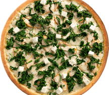 Пицца Сырная со шпинатом 40см тонкая