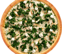 Пицца Сырная со шпинатом 40см