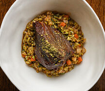 Щечки теленка с фрике