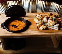 Крем-суп томатный с морепродуктами