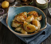 Вареники жареные