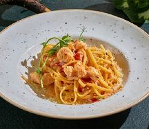 Лингвини с креветками