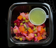 Винегрет с тыквенными семечками и соусом песто