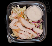 Салат с копченой курицей и домашним майонезом