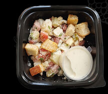 Салат с фасолью, ветчиной из индейки и домашним майонезом