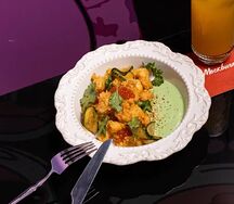 Попкорн из креветок с соусом васаби