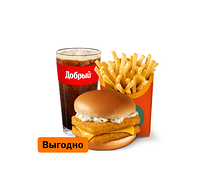Двойной Фиш Бургер Большой Комбо