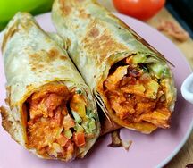 Индийские Мега роллы Ролл с бараниной Роган Джош