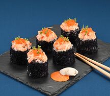 Запечённый с лососем и манго