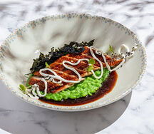 Ризотто с угрём и шпинатом