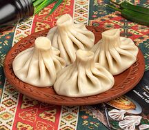 Хинкали со свининой и говядиной