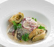 Дорадо с артишоками и трюфелем