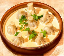 Я Патара - хинкали со сливочно - горчичном соусом