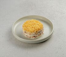 Салат Мимоза с копченым лососем