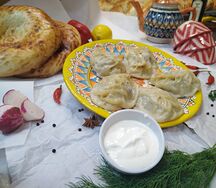 Манты с рубленой говядиной