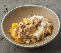 Паста с белыми грибами и розмарином