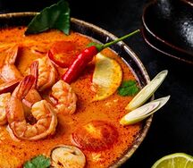 Том ям с креветками и рисом spisy