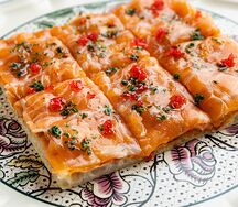 Pan Con Tomate с лососем