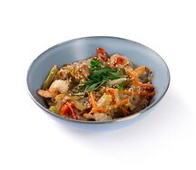 Вок Фунчоза с курицей и креветками