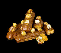 Эклеры с варёной сгущёнкой и попкорном