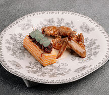 Хрустящий цыплёнок с овощным гратеном